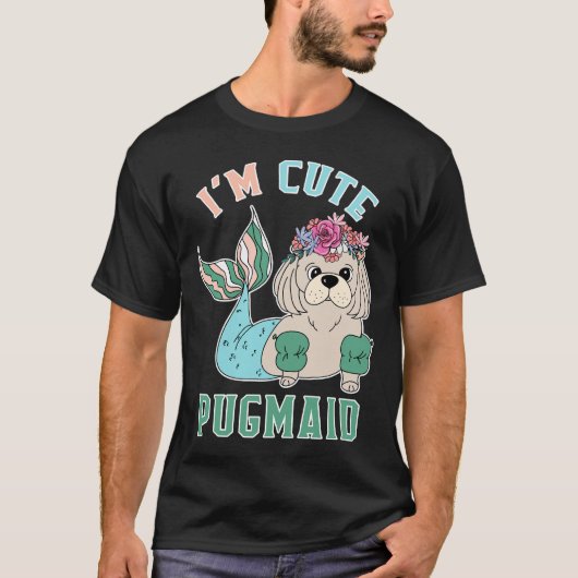 I&x27; m Schattige Pugmaid Essential T-shirt 179 (Voorkant)
