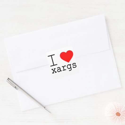 I ❤️ xargs stickers (Enveloppe)