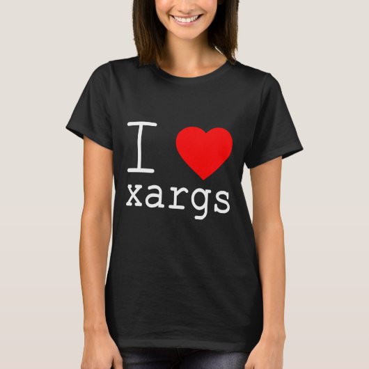 I ❤️ xargs t-shirt (Voorkant)