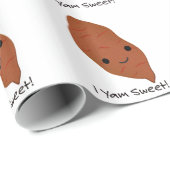 I Yam Sweet Cute kawaii Sweet Potato Cadeaupapier (Rol Hoek)