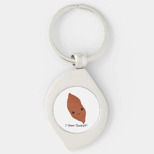 I Yam Sweet Cute kawaii Sweet Potato Sleutelhanger (Voorkant)