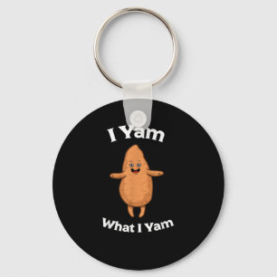 I Yam Wat I Yam - Dansende Zoete Aardappel Dankdag Sleutelhanger