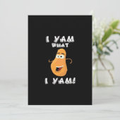 I Yam What I Yam Classic Funny Meme Feestdagenkaart (Staand voorkant)