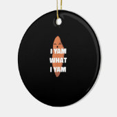 I Yam What I Yam - Dansende zoete aardappel dan Keramisch Ornament (Links)