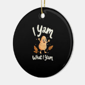 I Yam What I Yam Sweet Potatoes Thanksgiving Famil Keramisch Ornament (Links)