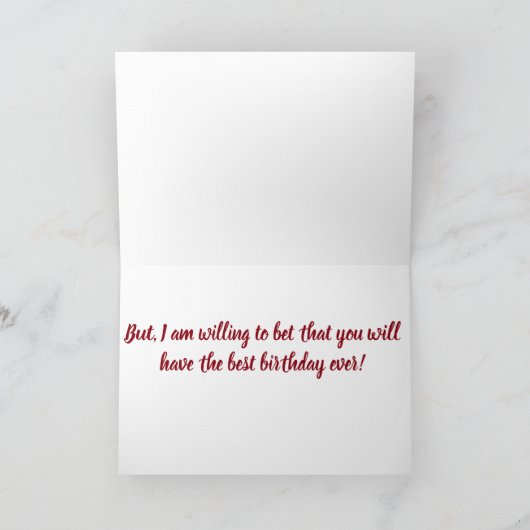 **I ZAL BET** DAT U "HAPY" BIRTHDA ZAL HEBBEN KAART (Binnen)