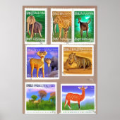 IA essaye de fabriquer des timbres | AI Art Poster (Devant)