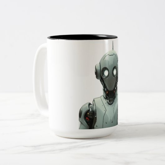IA Robot Tweekleurige Koffiemok (Voorkant links)