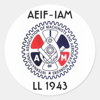 IAM logo, AEIF-IAM, LL 1943 Ronde Sticker