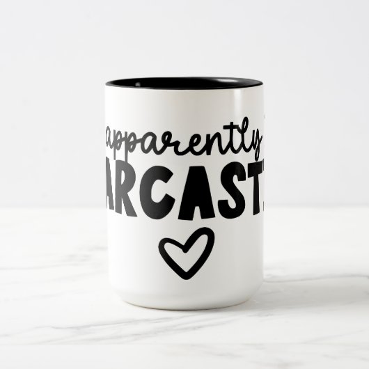 Iam Sarcastic - typografie kunst Tweekleurige Koffiemok (Center)