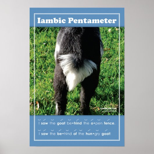 Iambische diameter 13 x 19-inch Poster voor klaslo (Voorkant)