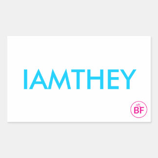 IAMSHE KAART RECHTHOEKIGE STICKER