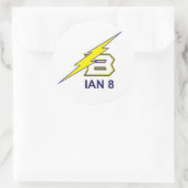 IAN 8 RONDE STICKER (Tas)