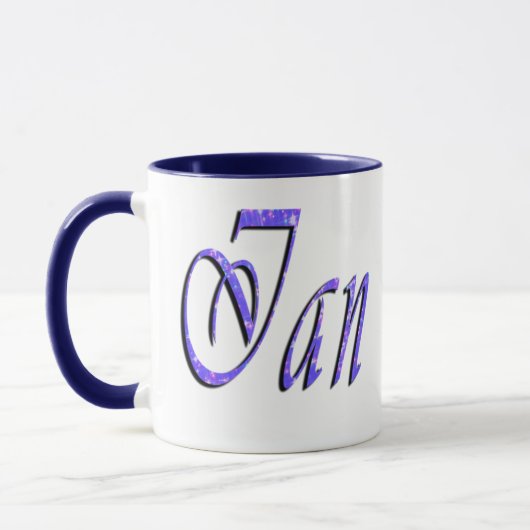 Ian, Nom, Logo, Bleu Ringer Combo Coffee Mug (Gauche)