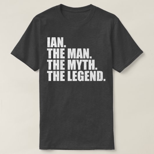 IanIan Naam Ian voornaam T-shirt (Design voorkant)