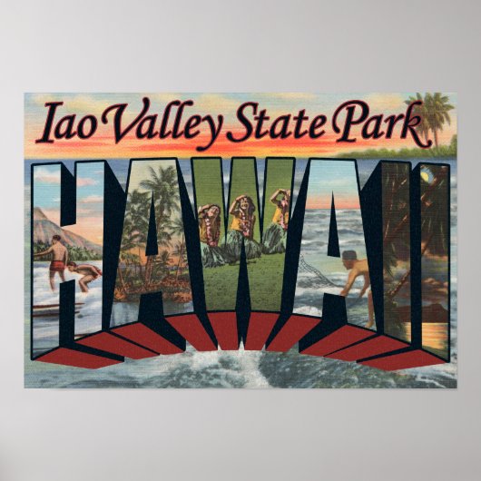 Iao Valley State Park, Hawaii Poster (Voorkant)