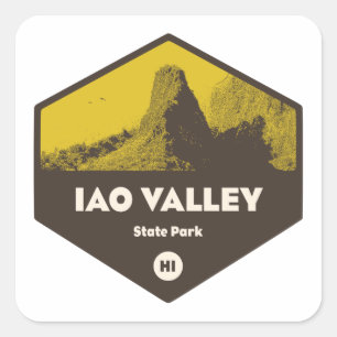 Iao Valley State Park Hawaii Vierkante Sticker