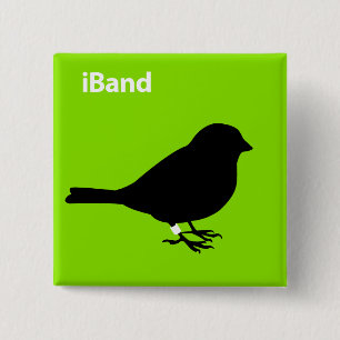 iBand Green Vierkante Button 5,1 Cm
