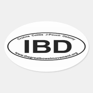 IBD - autocollant d'ovale de colite de Crohns