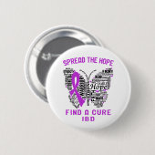 IBD Awareness Ribbon Support Gifts Ronde Button 5,7 Cm (Voorkant /achterkant)