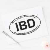 IBD - Crohns Colitis - Ovale Sticker (Envelop)