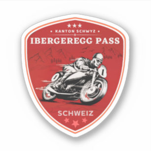Ibergereggpas Zwitserse-alpen motorfietstoer Sticker