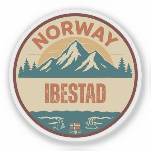 Ibestad, Norge Noorwegen Sticker (Voorkant)