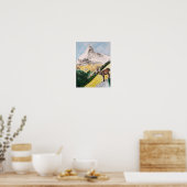 Ibex over het bekijken van de Matterhorn Poster (Keuken)