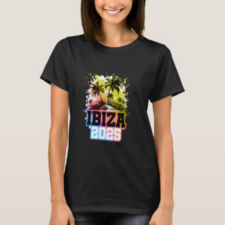 Ibiza 2025 kleurrijke teamvakantie t-shirt
