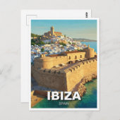 Ibiza Dalt Vila Spanje Reizen Briefkaart (Voorkant / Achterkant)