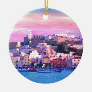 Ibiza Eivissa Old Town and Harbour Pearl Keramisch Ornament