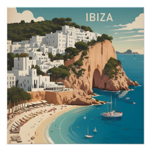 Ibiza, Espagne Affiche de voyage