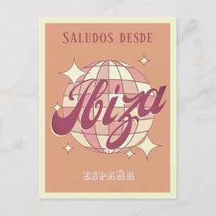 Ibiza España retro party Briefkaart