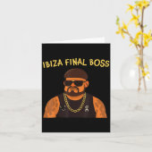 Ibiza Final Boss Funny Viral Meme Club Feestende S Kaart (Gele Bloem)
