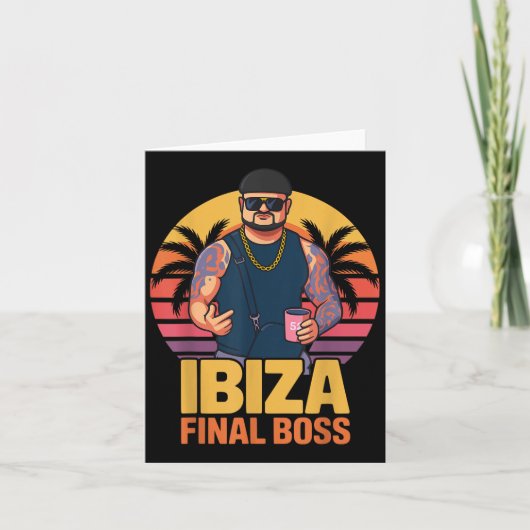 Ibiza Final Boss Meme Club feestend Kaart (Voorkant)