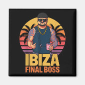 Ibiza Final Boss Meme Club feestend Magneet (Voorkant)