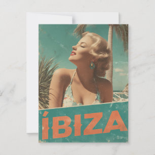Ibiza jaren 50 vintage briefkaart