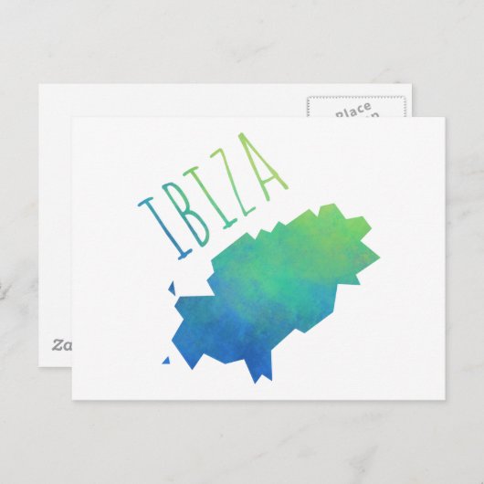 Ibiza Map Briefkaart (Voorkant / Achterkant)