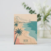 Ibiza minimalistisch briefkaart (Staand voorkant)