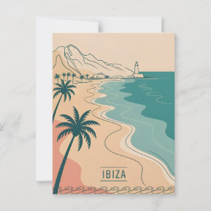 Ibiza minimalistisch briefkaart