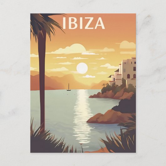 Ibiza Oceanside Reizen Briefkaart (Voorkant)