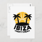 Ibiza Party Crew Briefkaart (Voorkant / Achterkant)