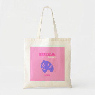 Ibiza, Reiskunst, Preppy, Preppy Kamer, Roze Tote Bag