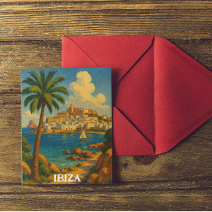 Ibiza Reizen Retro Balearen Briefkaart