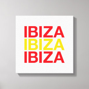 IBIZA Spaanse vlag Canvas Afdruk