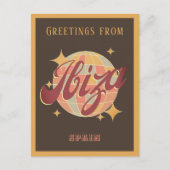 Ibiza Spain Disco ball Retro Vintage Carte postale (Devant)