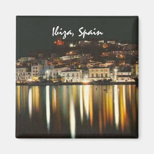 Ibiza Spain Nighttime Fridge Magnet Souvenir Magneet