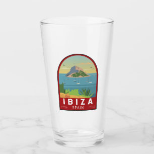 Ibiza Spain Travel Art Glas