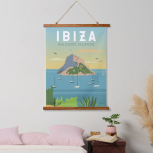 Ibiza Spain Travel  Art Hangend Wandkleed