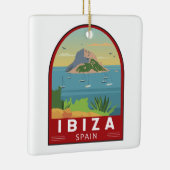 Ibiza Spain Travel  Art Keramisch Ornament (Rechts)